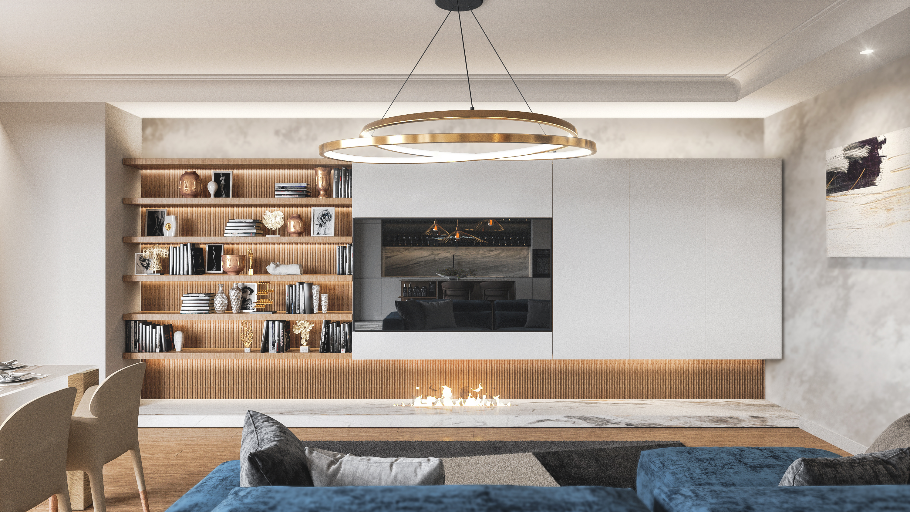 Living Room — Fire
