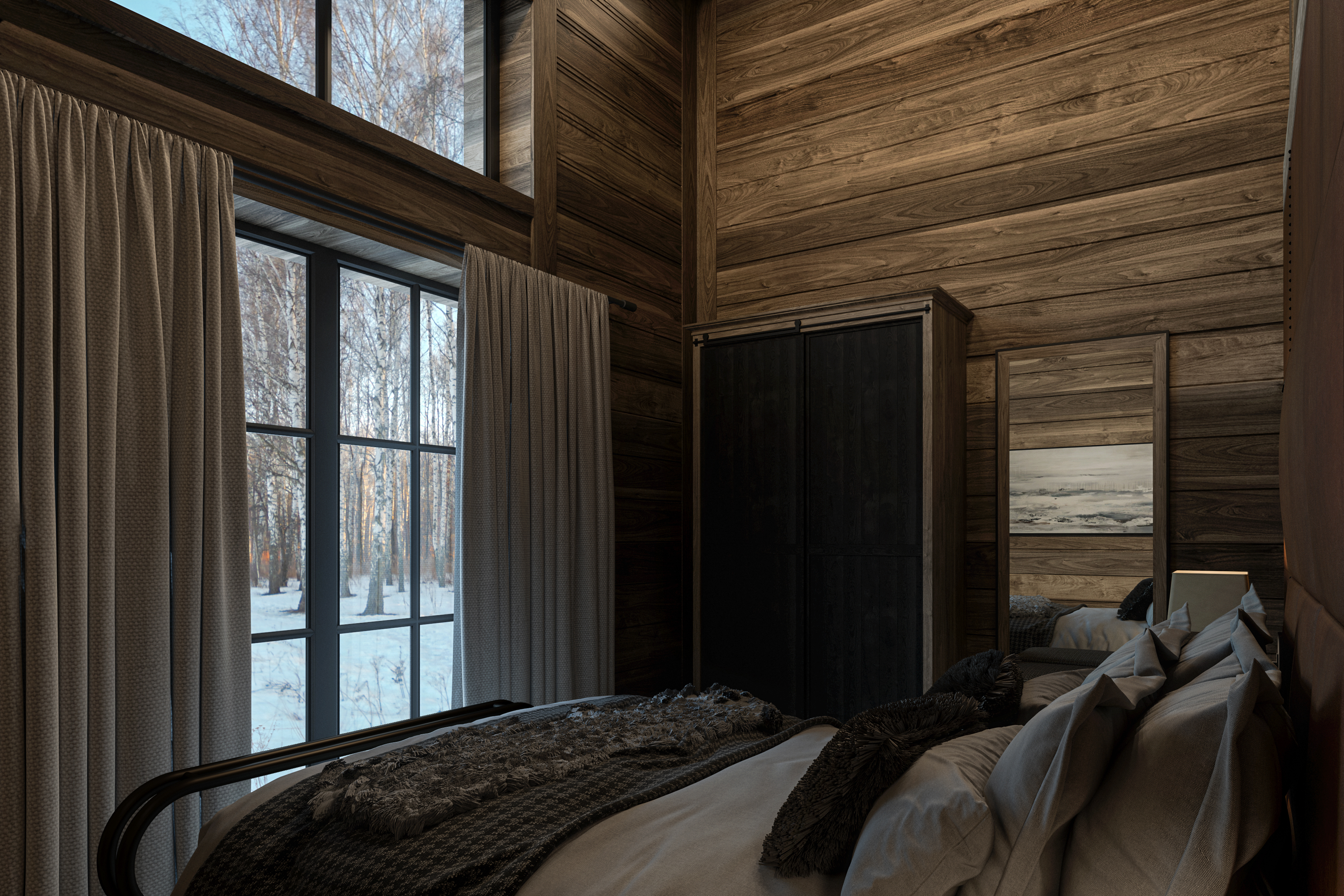 Winter Cabin Bedroom